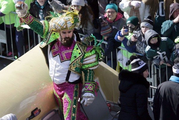 Jason Kelce Dressed Like a Mummer for the Eagles Parade - Mr Mummer - Philadelphia Mummers News